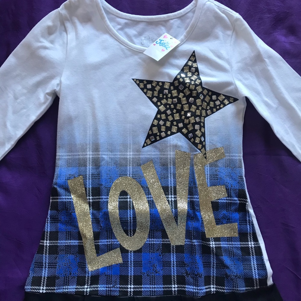 🌿[4/$20] Justice Girls Size 10 Love Dress/Top - Picture 2 of 5